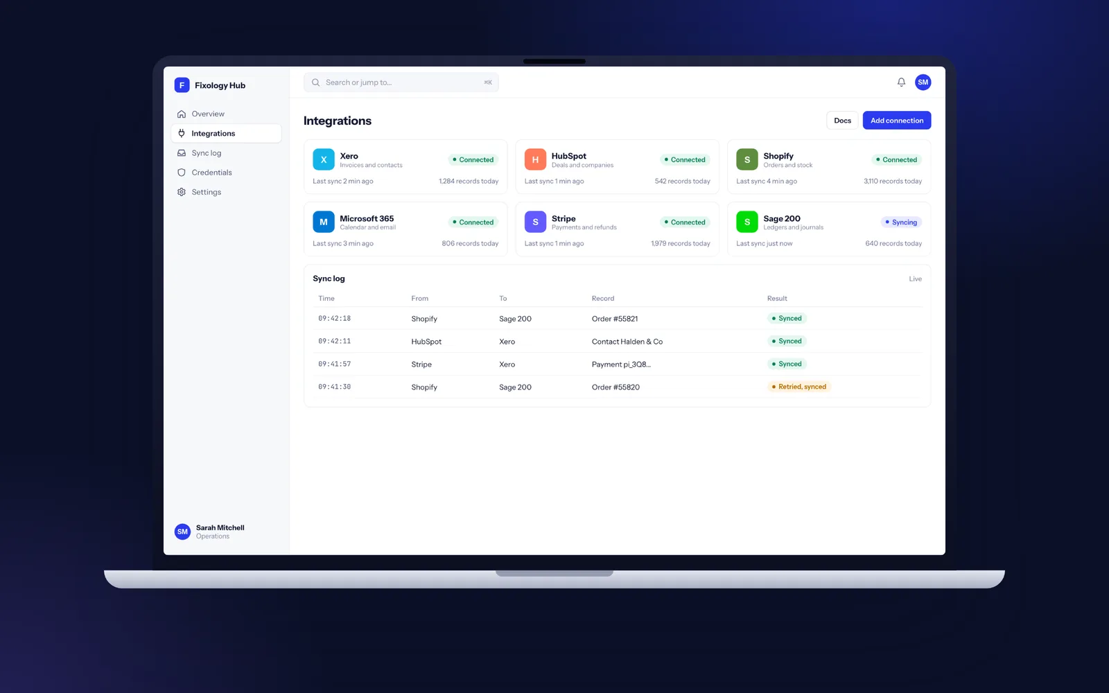 Integrations and APIs screenshot
