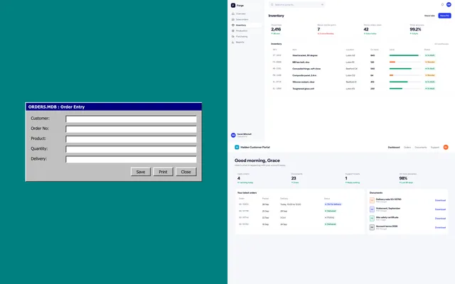Legacy modernisation screenshot