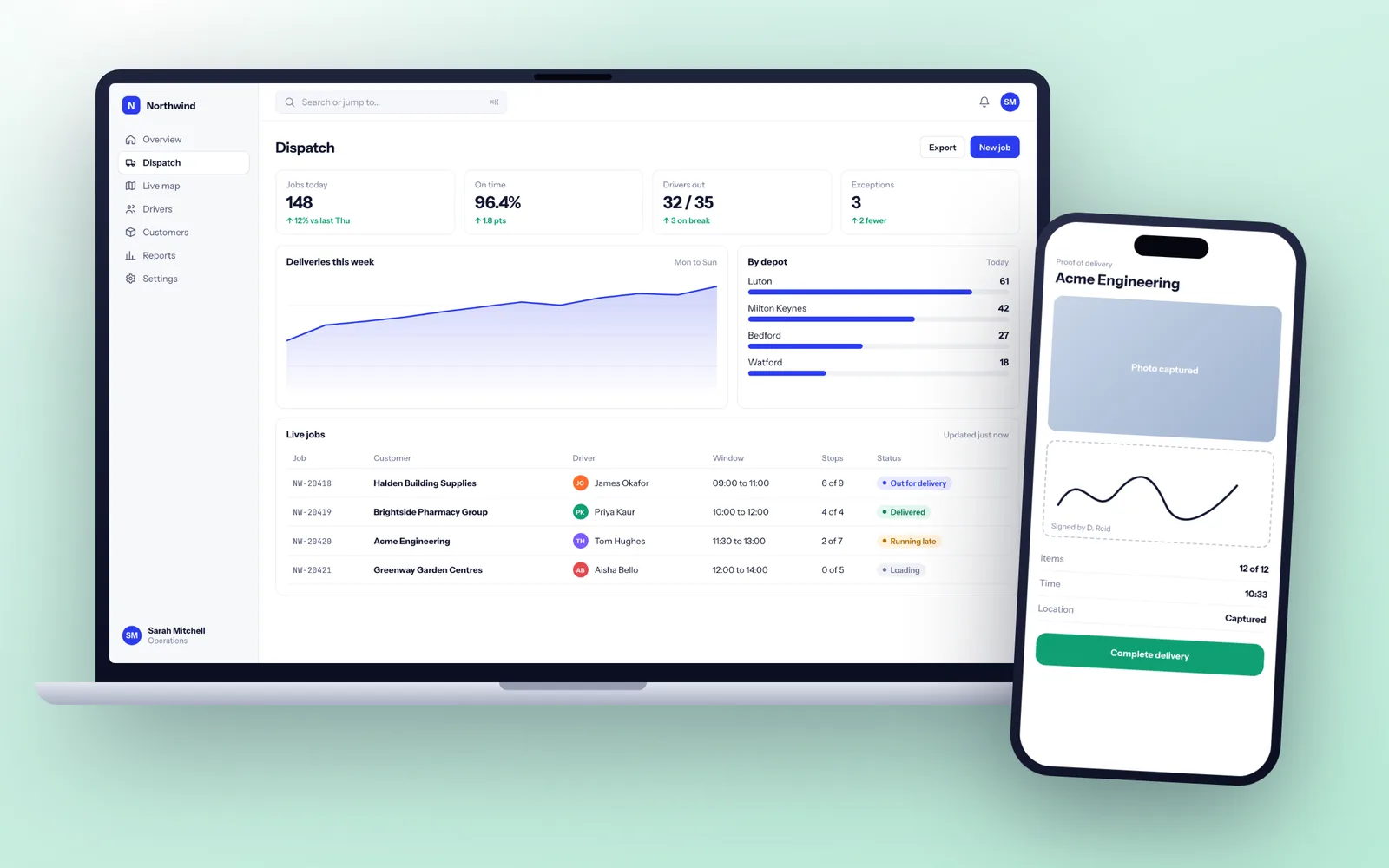 Mobile app development screenshot