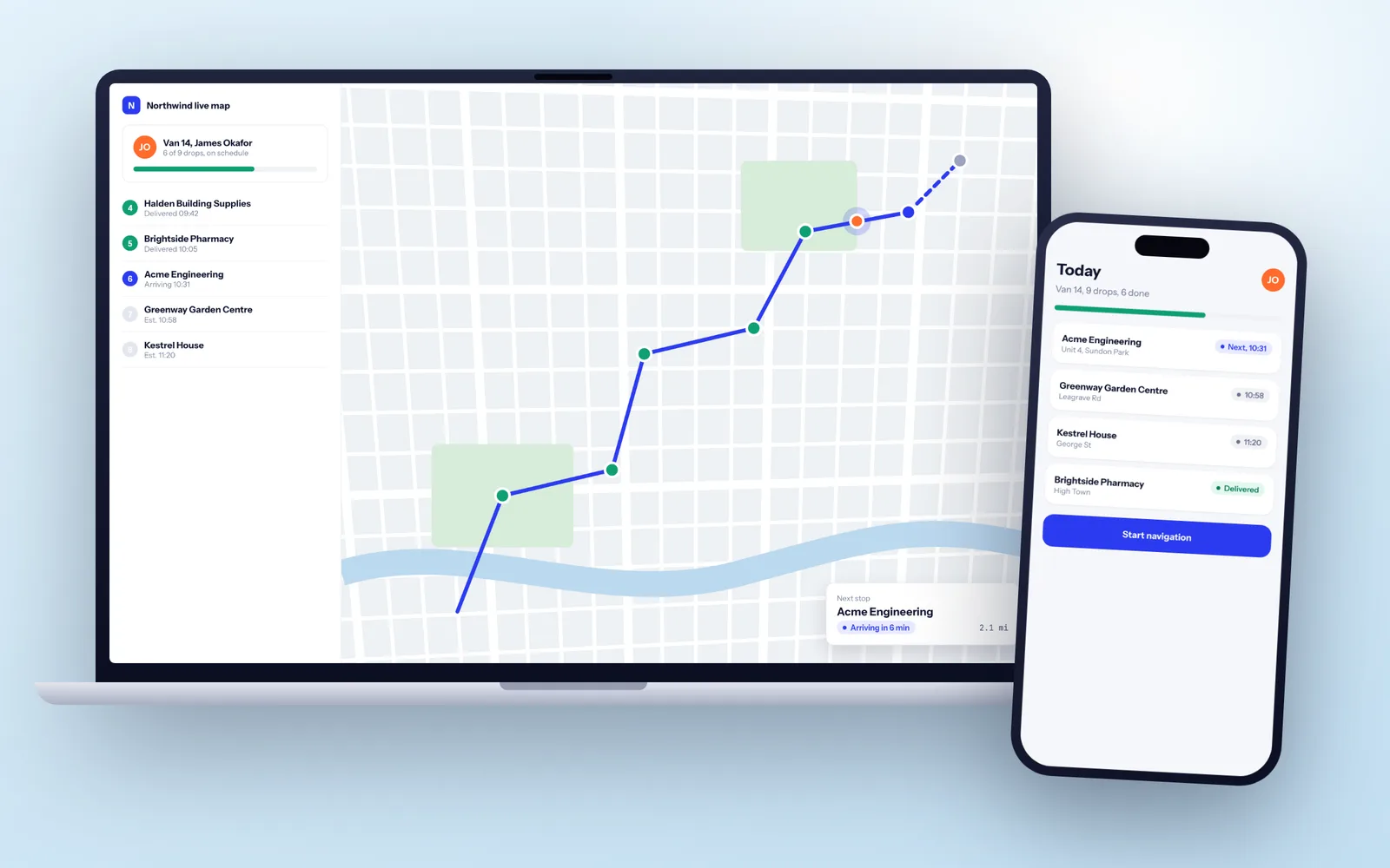 Logistics and transport screenshot