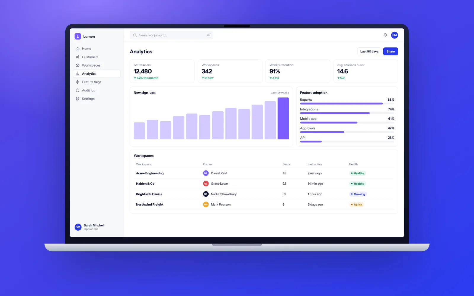 SaaS development screenshot