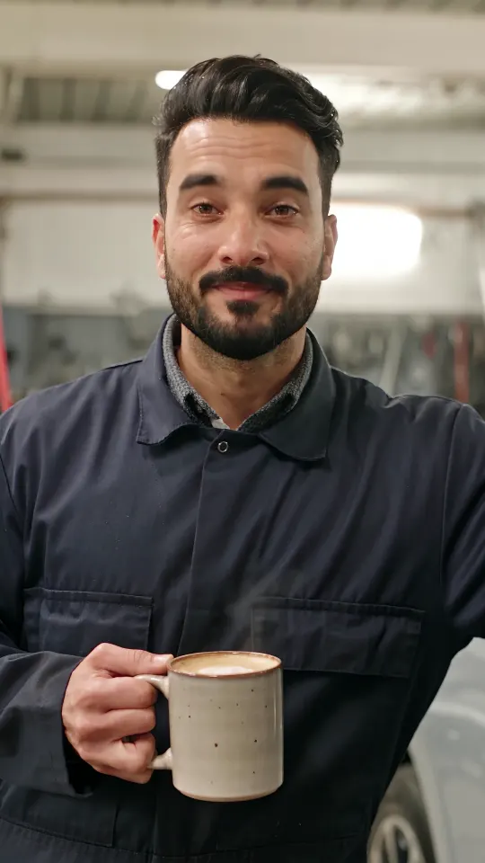 Still from a video ad for a business messaging software